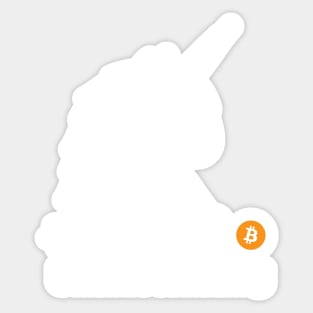 Bitcoin Trading Meme Unicorn Come on Do Something (white) Sticker